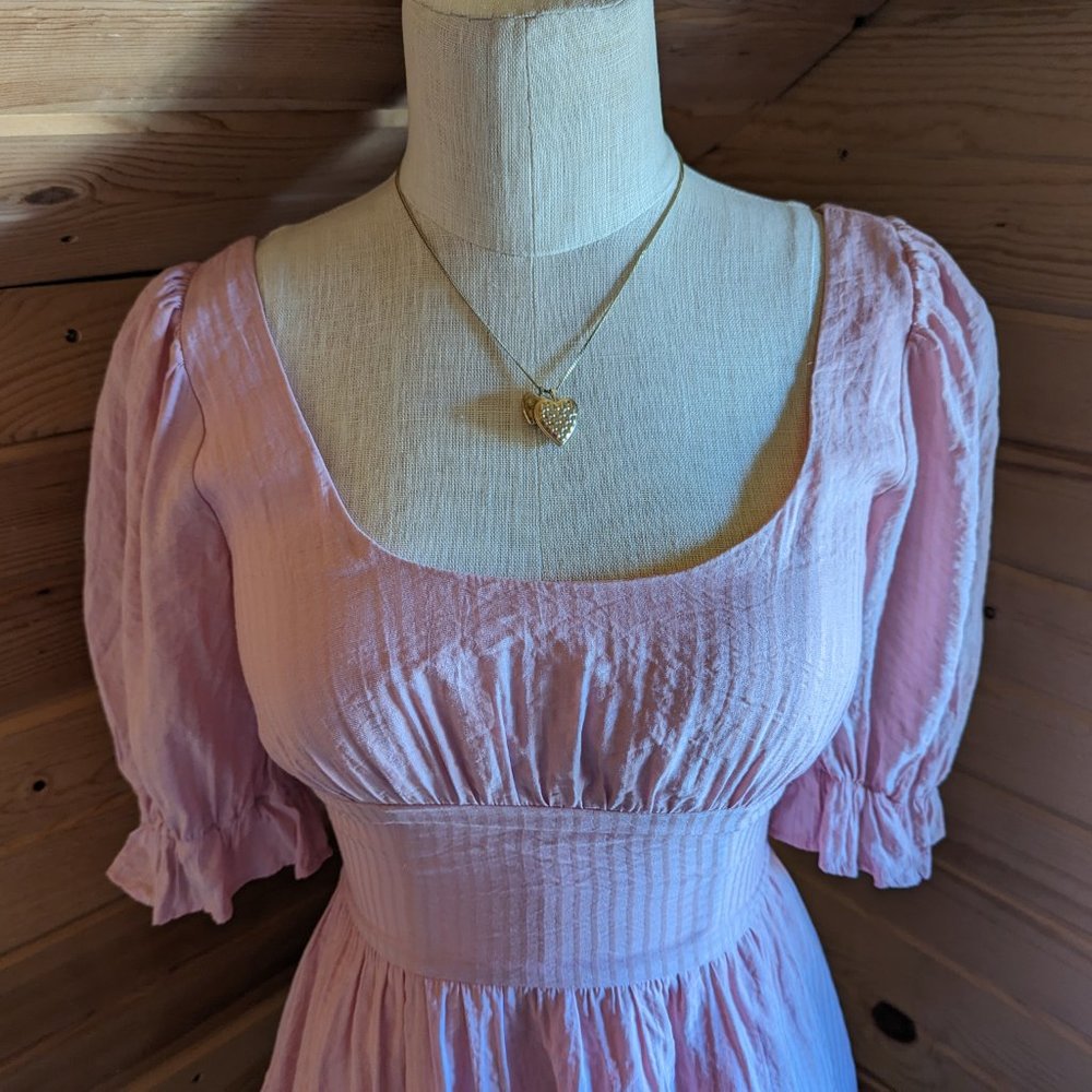 Lovers + Friends Light Pink Puff Sleeve Mini Dress - Picture 2 of 14